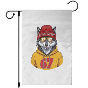Six Seven Meme Wolf Football Fan Garden Flag Gen Alpha Slang Gift TS12 Black Print Your Wear