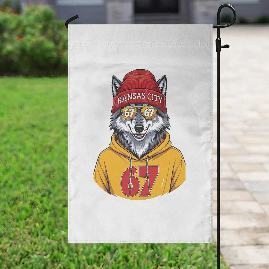 Six Seven Meme Wolf Football Fan Garden Flag Gen Alpha Slang Gift TS12 Print Your Wear