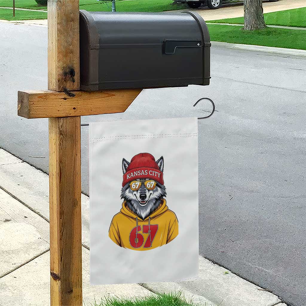 Six Seven Meme Wolf Football Fan Garden Flag Gen Alpha Slang Gift TS12 Print Your Wear