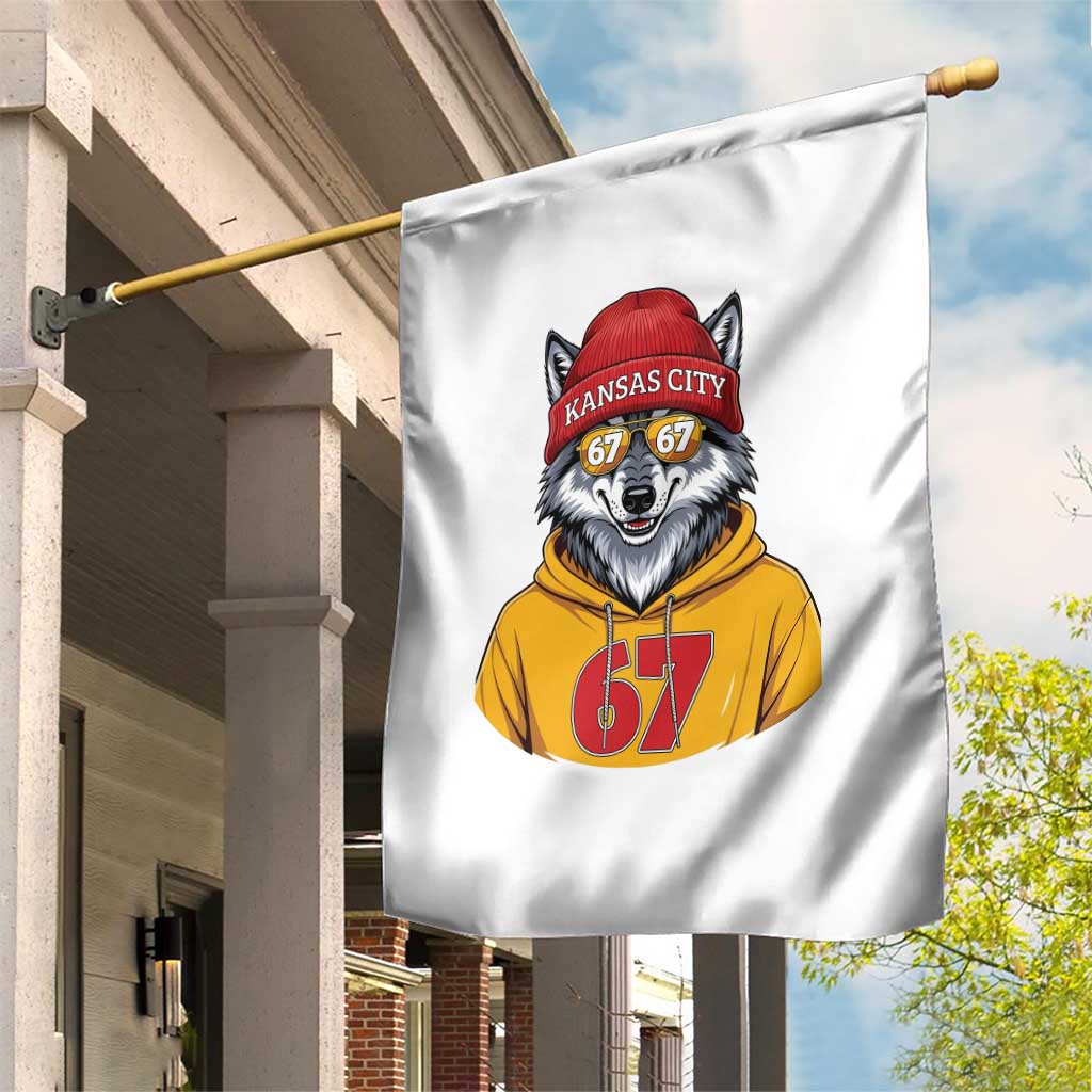 Six Seven Meme Wolf Football Fan Garden Flag Gen Alpha Slang Gift TS12 Print Your Wear