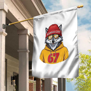 Six Seven Meme Wolf Football Fan Garden Flag Gen Alpha Slang Gift TS12 Print Your Wear