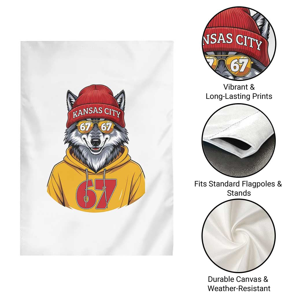 Six Seven Meme Wolf Football Fan Garden Flag Gen Alpha Slang Gift TS12 Print Your Wear