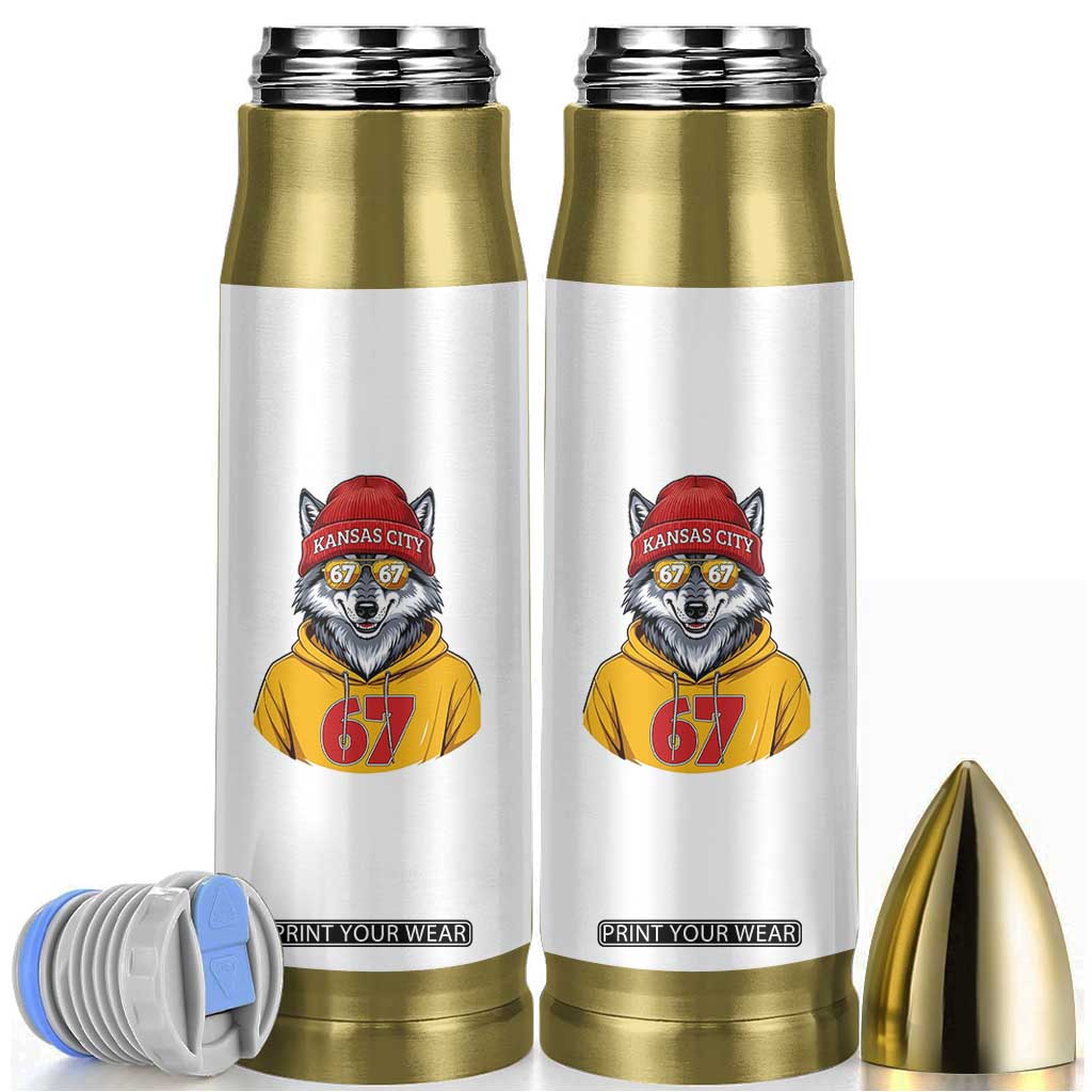 Six Seven Meme Wolf Football Fan Bullet Tumbler Gen Alpha Slang Gift TS12 White Print Your Wear
