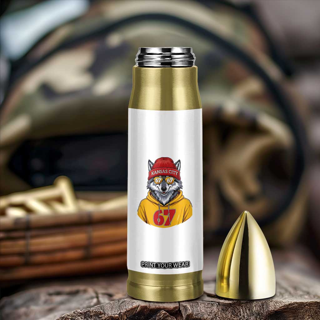 Six Seven Meme Wolf Football Fan Bullet Tumbler Gen Alpha Slang Gift TS12 Print Your Wear