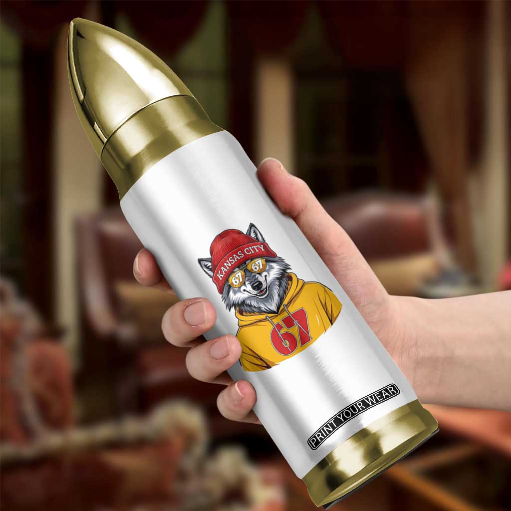 Six Seven Meme Wolf Football Fan Bullet Tumbler Gen Alpha Slang Gift TS12 Print Your Wear