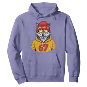 Six Seven Meme Wolf Football Fan Hoodie Gen Alpha Slang Gift TS12 Violet Print Your Wear