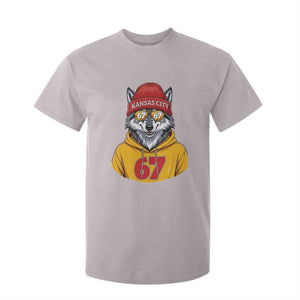 Six Seven Meme Wolf Football Fan T Shirt For Kid Gen Alpha Slang Gift TS12 Ice Gray Print Your Wear