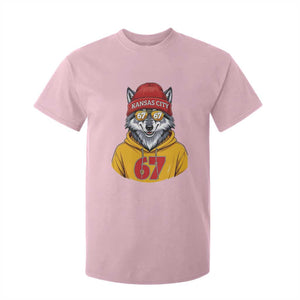 Six Seven Meme Wolf Football Fan T Shirt For Kid Gen Alpha Slang Gift TS12 Light Pink Print Your Wear
