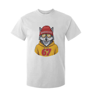 Six Seven Meme Wolf Football Fan T Shirt For Kid Gen Alpha Slang Gift TS12 White Print Your Wear
