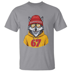 Six Seven Meme Wolf Football Fan T Shirt Gen Alpha Slang Gift TS12 Sport Gray Print Your Wear