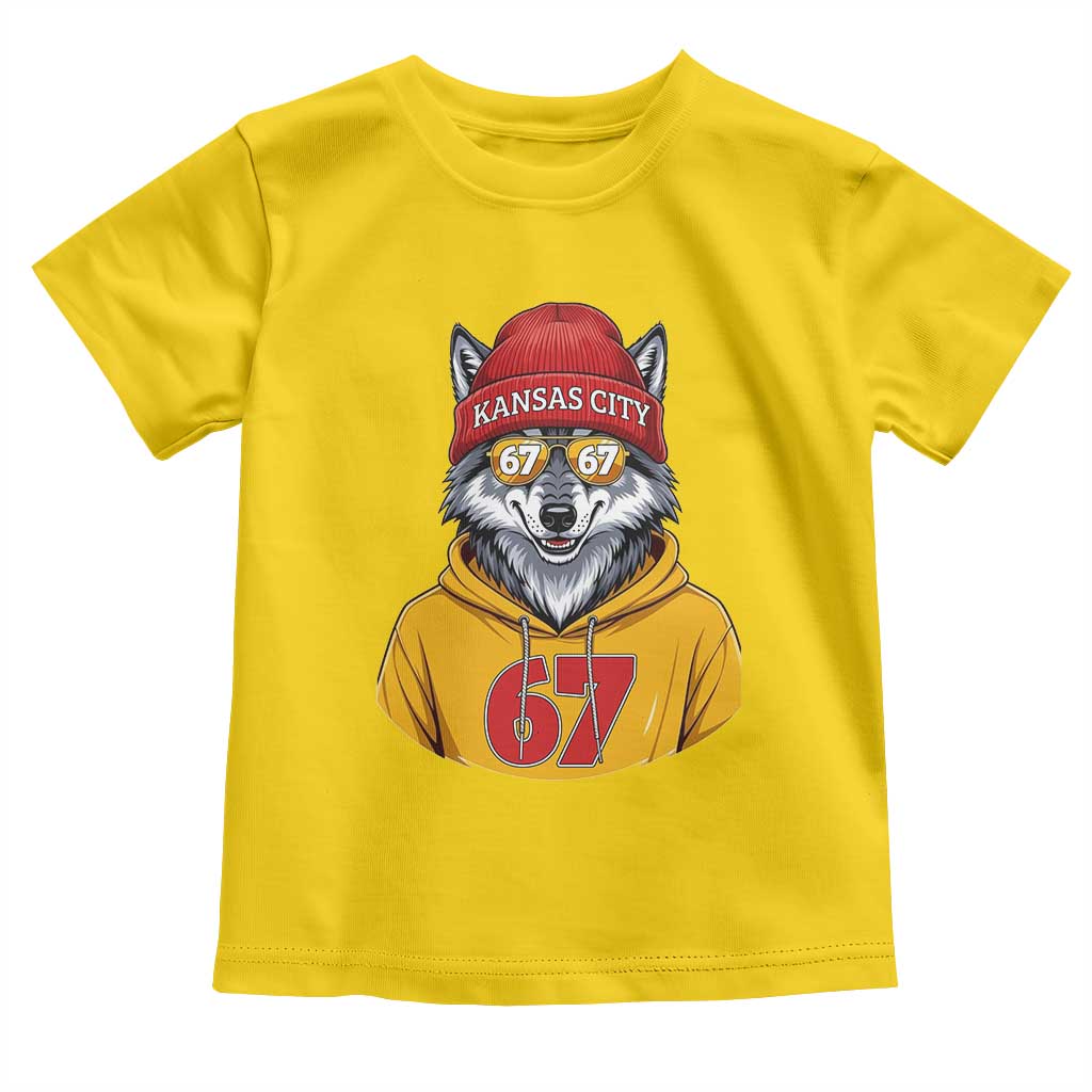 Six Seven Meme Wolf Football Fan Toddler T Shirt Gen Alpha Slang Gift TS12 Daisy Print Your Wear