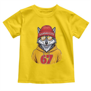 Six Seven Meme Wolf Football Fan Toddler T Shirt Gen Alpha Slang Gift TS12 Daisy Print Your Wear