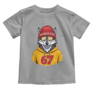 Six Seven Meme Wolf Football Fan Toddler T Shirt Gen Alpha Slang Gift TS12 Sport Gray Print Your Wear