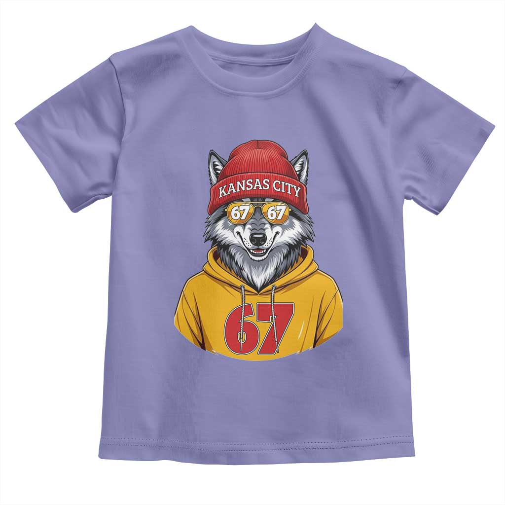 Six Seven Meme Wolf Football Fan Toddler T Shirt Gen Alpha Slang Gift TS12 Violet Print Your Wear