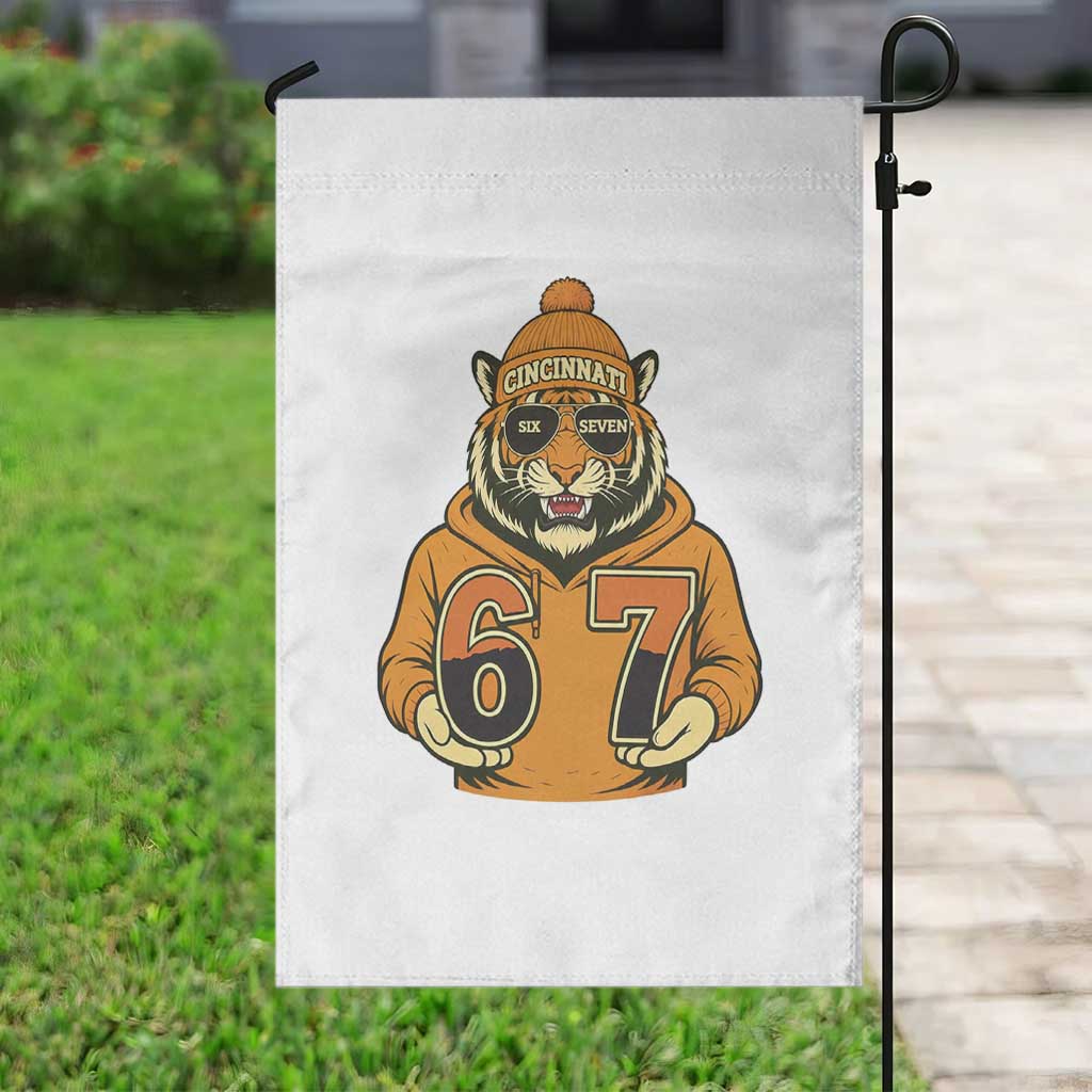 Six Seven Meme Tiger Football Fan Garden Flag Gen Alpha Slang Gift TS12 Print Your Wear