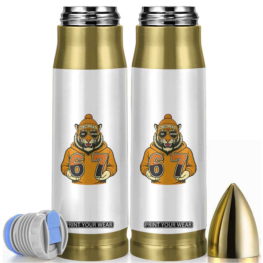 Six Seven Meme Tiger Football Fan Bullet Tumbler Gen Alpha Slang Gift TS12 White Print Your Wear