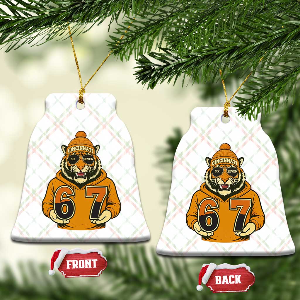 Six Seven Meme Tiger Football Fan Ceramic Ornament Gen Alpha Slang Gift TS12 Print Your Wear