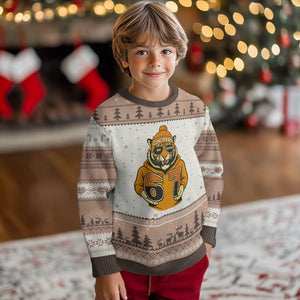 Six Seven Meme Tiger Football Fan Ugly Christmas Sweater Gen Alpha Slang Gift TS12 Mocha Mousse Print Your Wear