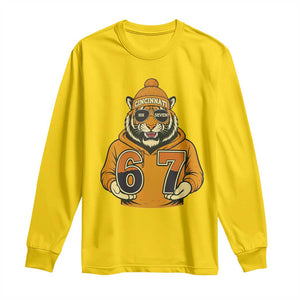 Six Seven Meme Tiger Football Fan Long Sleeve Shirt Gen Alpha Slang Gift TS12 Daisy Print Your Wear