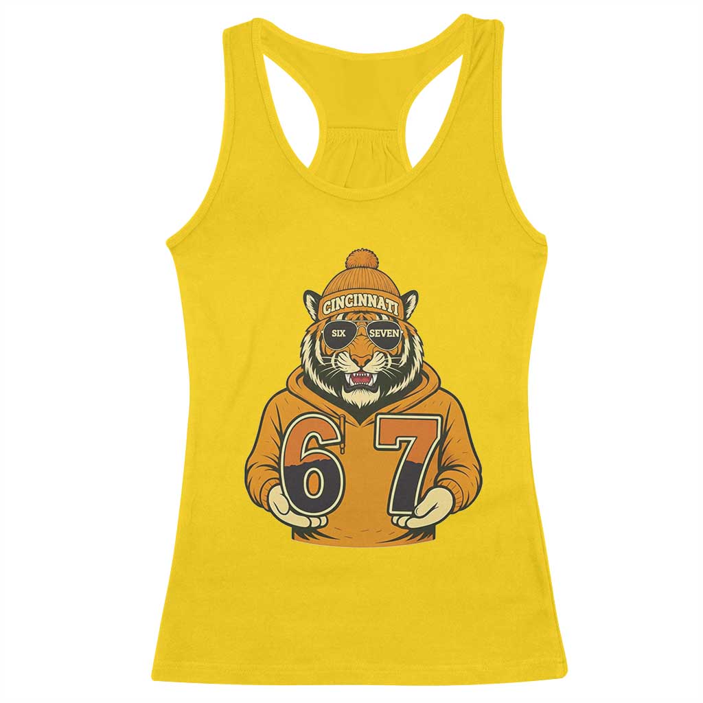 Six Seven Meme Tiger Football Fan Racerback Tank Top Gen Alpha Slang Gift TS12 Daisy Print Your Wear