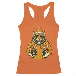 Six Seven Meme Tiger Football Fan Racerback Tank Top Gen Alpha Slang Gift TS12 Orange Print Your Wear