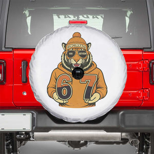 Six Seven Meme Tiger Football Fan Spare Tire Cover Gen Alpha Slang Gift TS12 Black Print Your Wear