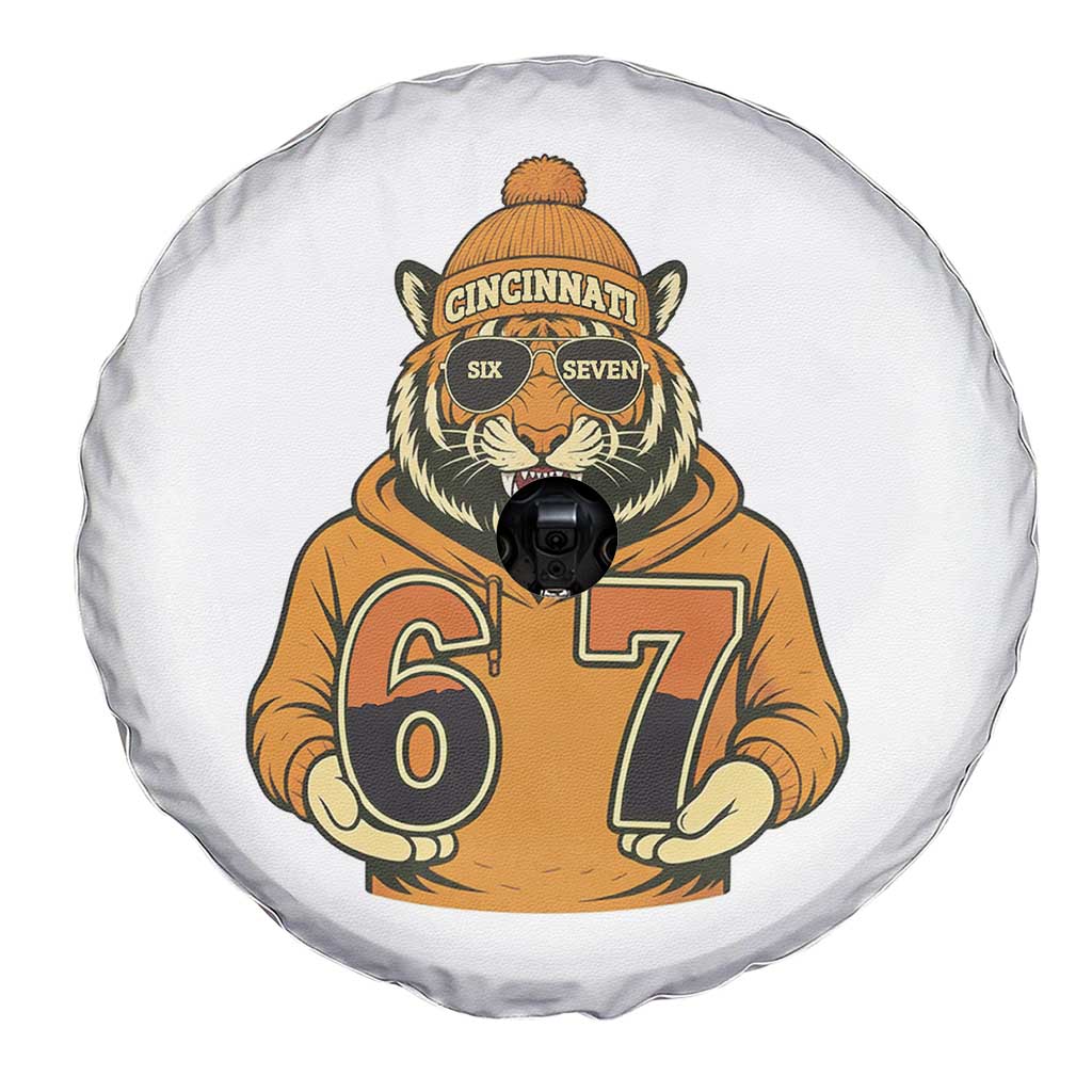 Six Seven Meme Tiger Football Fan Spare Tire Cover Gen Alpha Slang Gift TS12 Print Your Wear