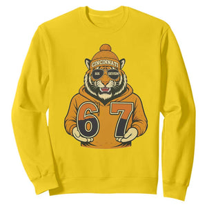 Six Seven Meme Tiger Football Fan Sweatshirt Gen Alpha Slang Gift TS12 Daisy Print Your Wear