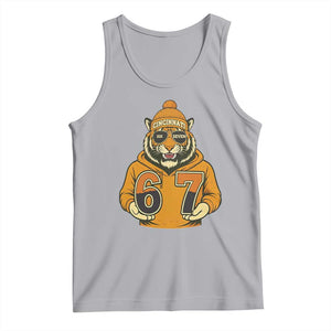 Six Seven Meme Tiger Football Fan Tank Top Gen Alpha Slang Gift TS12 Athletic Heather Print Your Wear