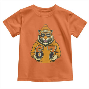 Six Seven Meme Tiger Football Fan Toddler T Shirt Gen Alpha Slang Gift TS12 Orange Print Your Wear