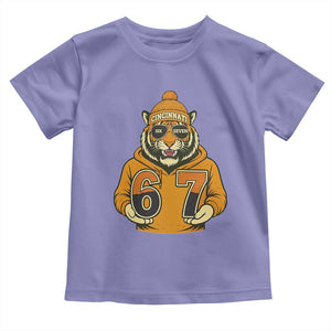 Six Seven Meme Tiger Football Fan Toddler T Shirt Gen Alpha Slang Gift TS12 Violet Print Your Wear