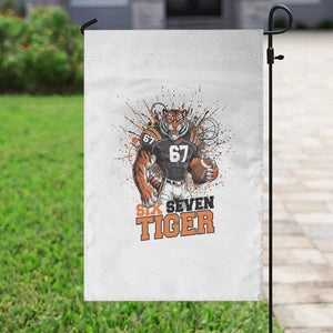Six Seven Meme Tiger Football Garden Flag Funny Gen Z Alpha Gift TS12 Print Your Wear