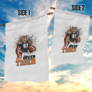 Six Seven Meme Tiger Football Garden Flag Funny Gen Z Alpha Gift TS12 Print Your Wear