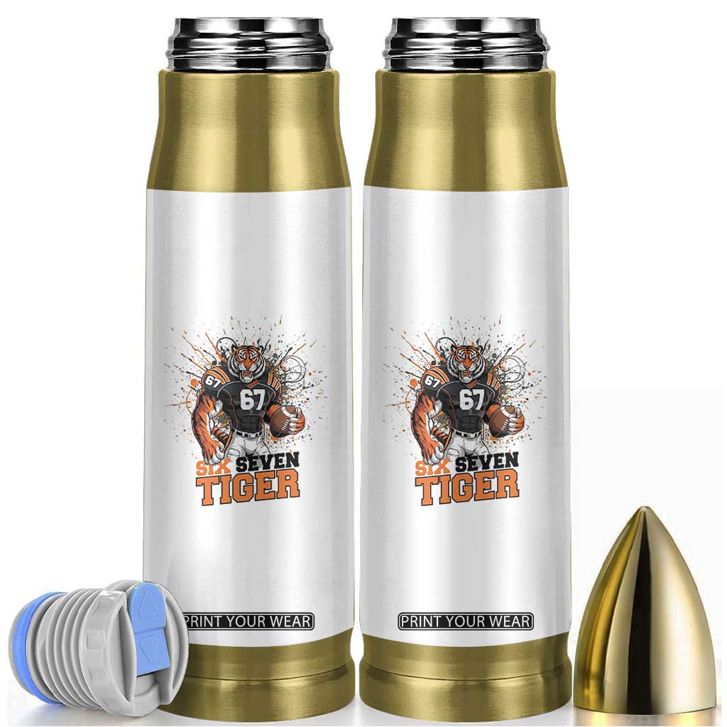 Six Seven Meme Tiger Football Bullet Tumbler Funny Gen Z Alpha Gift TS12 White Print Your Wear