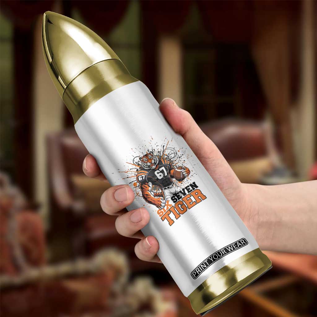 Six Seven Meme Tiger Football Bullet Tumbler Funny Gen Z Alpha Gift TS12 Print Your Wear
