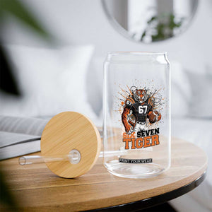 Six Seven Meme Tiger Football Glass Can Funny Gen Z Alpha Gift TS12 Print Your Wear
