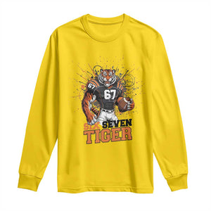 Six Seven Meme Tiger Football Long Sleeve Shirt Funny Gen Z Alpha Gift TS12 Daisy Print Your Wear