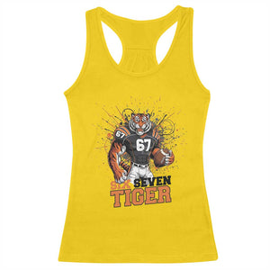 Six Seven Meme Tiger Football Racerback Tank Top Funny Gen Z Alpha Gift TS12 Daisy Print Your Wear