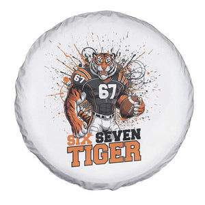 Six Seven Meme Tiger Football Spare Tire Cover Funny Gen Z Alpha Gift TS12 Print Your Wear