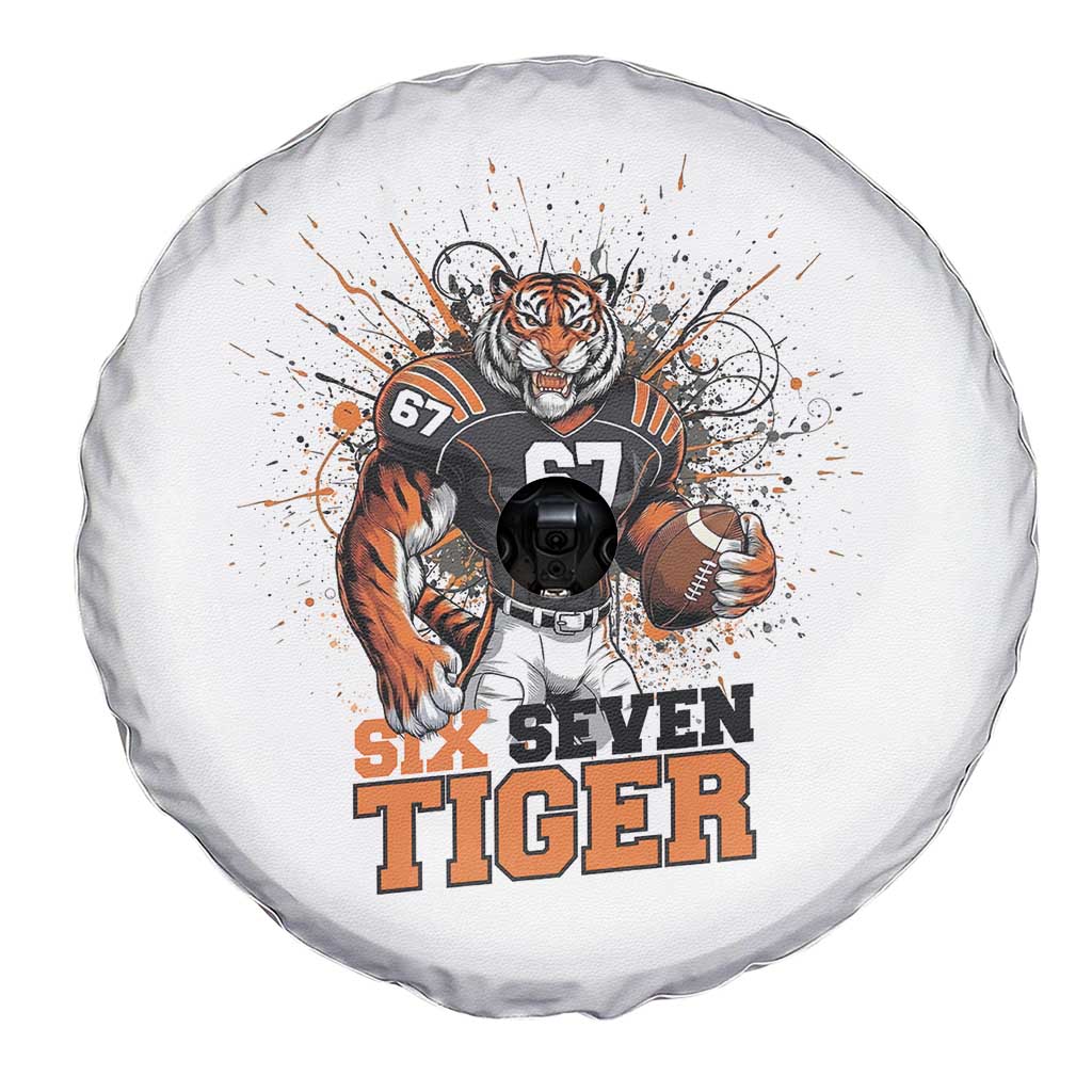 Six Seven Meme Tiger Football Spare Tire Cover Funny Gen Z Alpha Gift TS12 Print Your Wear