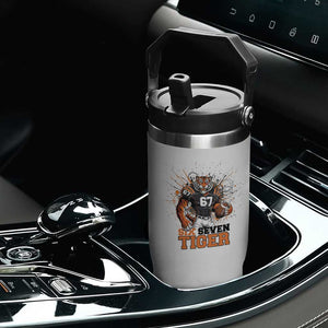 Six Seven Meme Tiger Football Flip Straw Tumbler Funny Gen Z Alpha Gift TS12 Print Your Wear