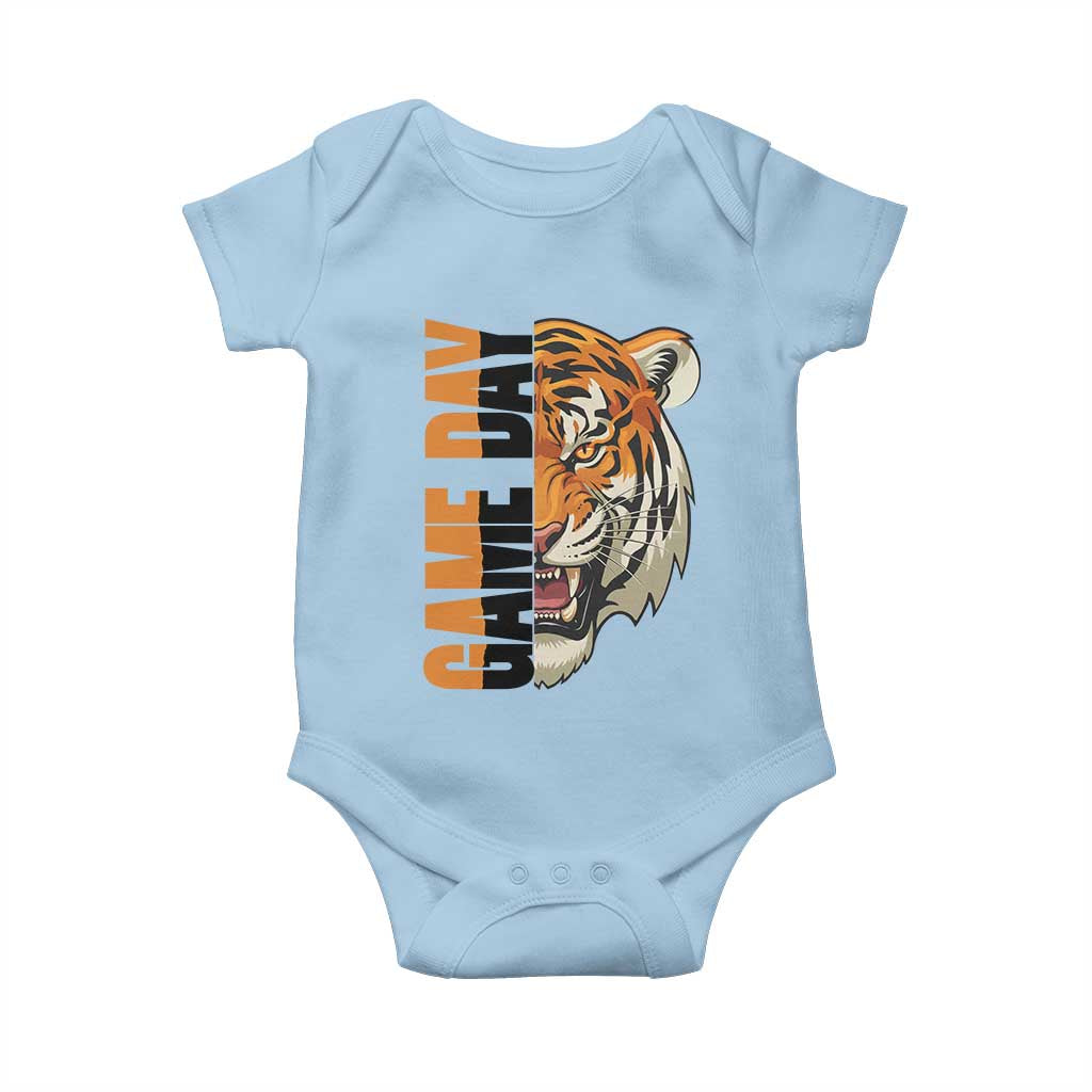 Tiger Football Lover Baby Onesie Game Day Fan Lifestyle TS12 Light Blue Print Your Wear