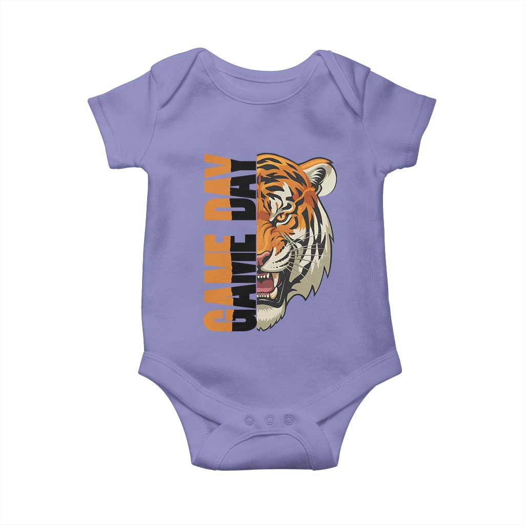 Tiger Football Lover Baby Onesie Game Day Fan Lifestyle TS12 Violet Print Your Wear