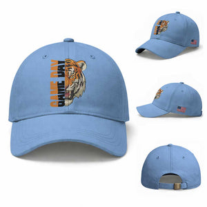 Tiger Football Lover Baseball Cap Game Day Fan Lifestyle TS12 Baseball Cap Universal Fit Light Blue Print Your Wear