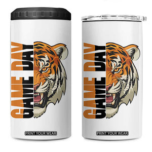 Tiger Football Lover 4 in 1 Can Cooler Tumbler Game Day Fan Lifestyle TS12 One Size: 16 oz White Print Your Wear
