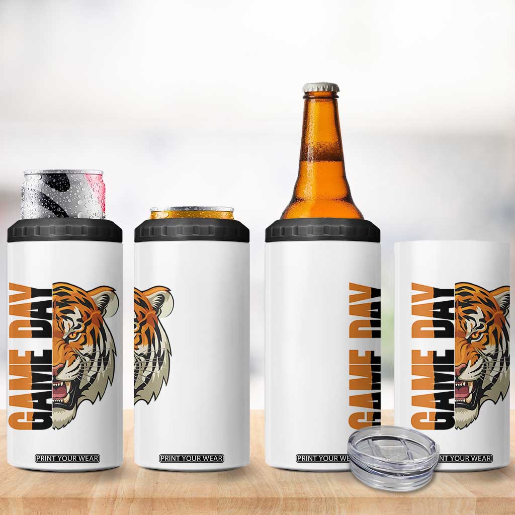 Tiger Football Lover 4 in 1 Can Cooler Tumbler Game Day Fan Lifestyle TS12 Print Your Wear