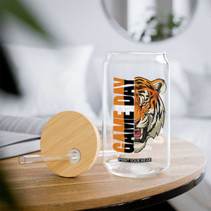 Tiger Football Lover Glass Can Game Day Fan Lifestyle TS12 Print Your Wear