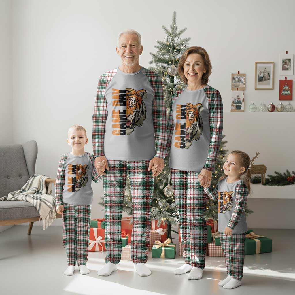 Tiger Football Lover Plaid Pajama Set Game Day Fan Lifestyle TS12 Christmas Plaid Print Your Wear