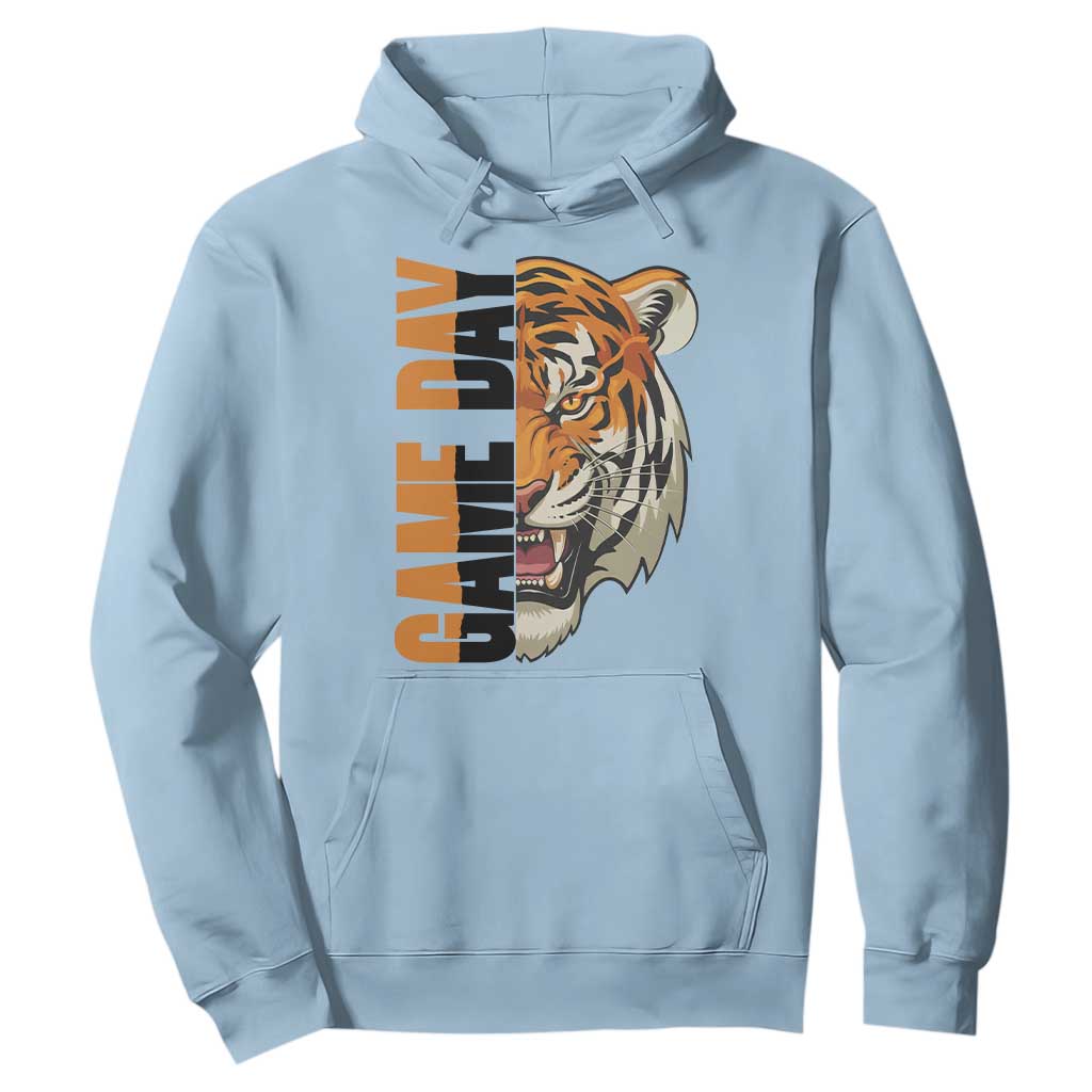 Tiger Football Lover Hoodie Game Day Fan Lifestyle TS12 Light Blue Print Your Wear