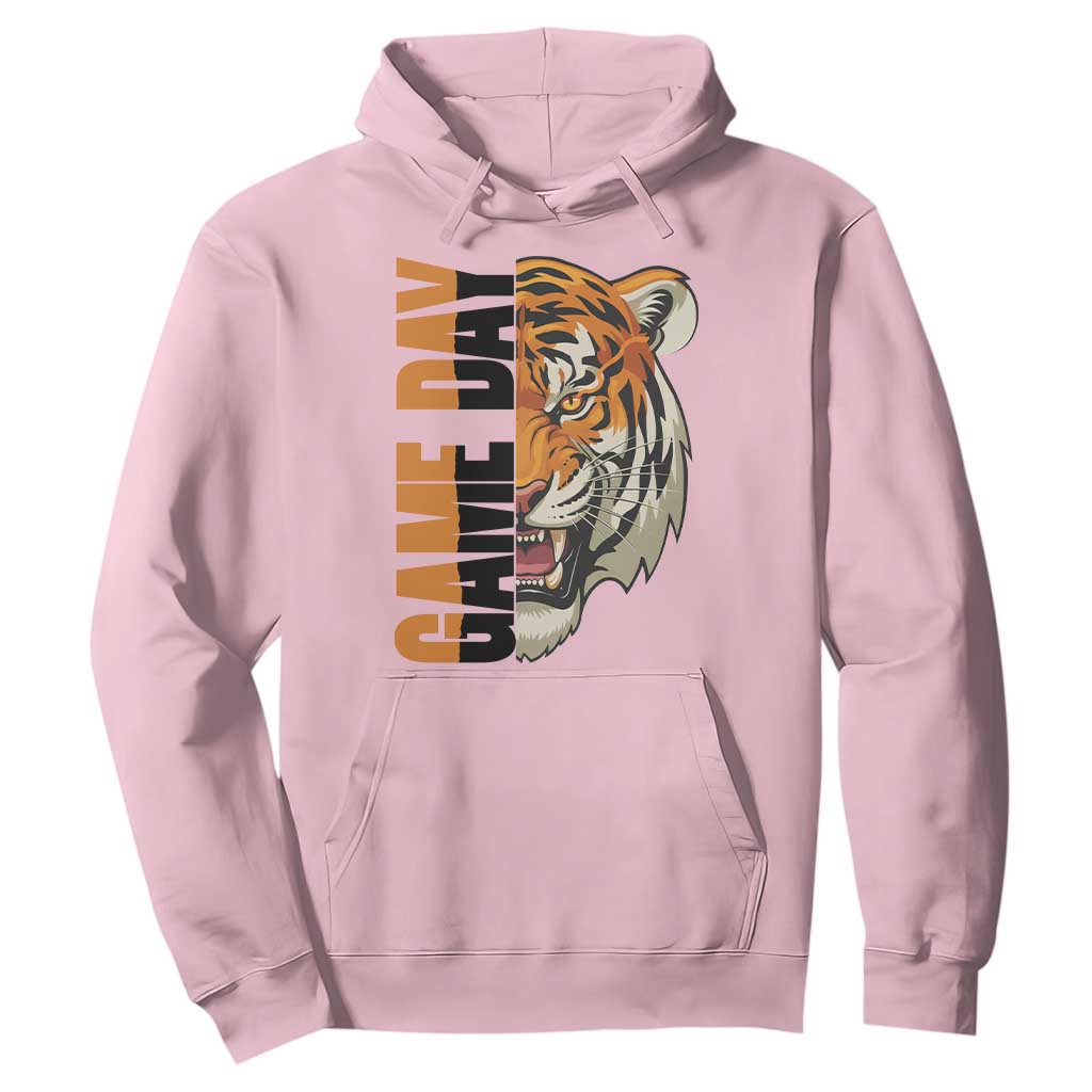 Tiger Football Lover Hoodie Game Day Fan Lifestyle TS12 Light Pink Print Your Wear